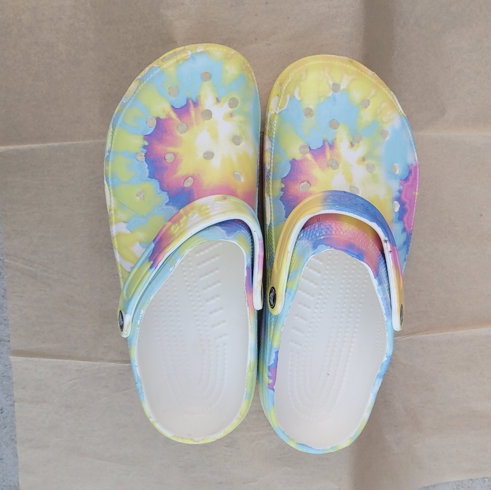 Tie dye Crocs Men 11 Women's 13
